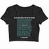 4 TV Series Seinfeld NEWMAN MAIL INFORMATION Custom Printed Graphic Design Crop Top T-Shirt for Women